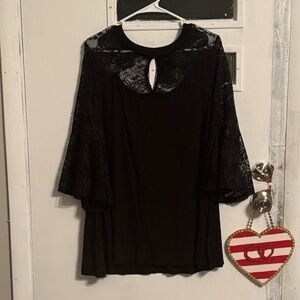 Torrid Black Lace Blouse